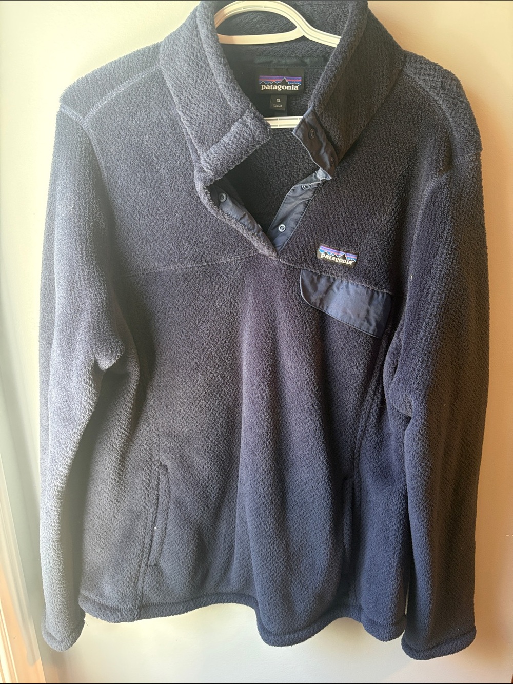 Patagonia Dark Blue Fleece Crewneck Pullover